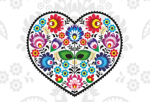 serce z kolorowym wypełnieniem